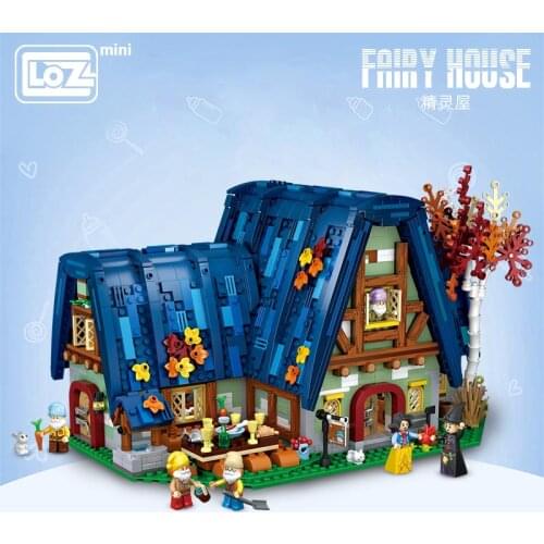 LOZ Mini Block Mini Street elf house model small particles assembled toys puzzle adults difficult large-scale spell Fairy House