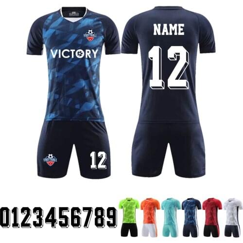 Men Kids Football Jerseys Sets 2021 Youth Soccer Jerseys Survetement Football Uniforms Childrens Futebol Kits Football Shirt