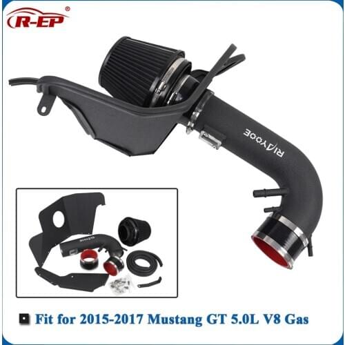 Fit for Ford Mustang GT 5.0L V8 Gas 2015-2017 Cold Air Intake Pipe Kit with High Flow Air Filter Turbo Car Modification