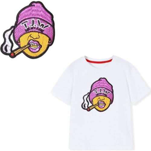 Punk Patch Iron on Patches for Clothing Heat Transfer Stripe Sew on Stickers on Clothes Embroidered Patches for The Dress DIY G