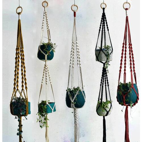 New arrival handmade macrame plant hanger pot holder indoor plant holder indoor pot holder