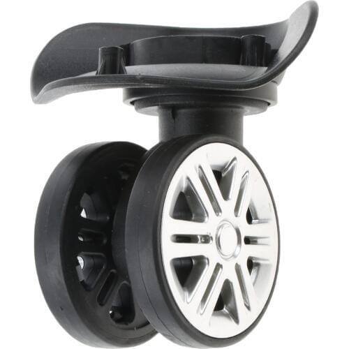1 Pair A09 Swivel Dual Roller Wheels Suitcase Luggage Replacement Casters for Travelling Bag