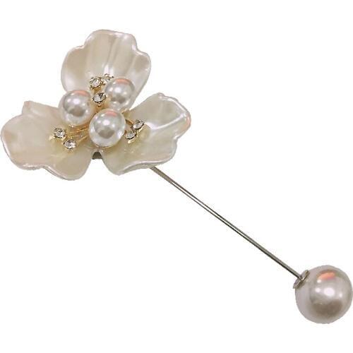 Manufacturers direct new fashion joker pearl style creativity camellia four petals five petals a word pin brooch