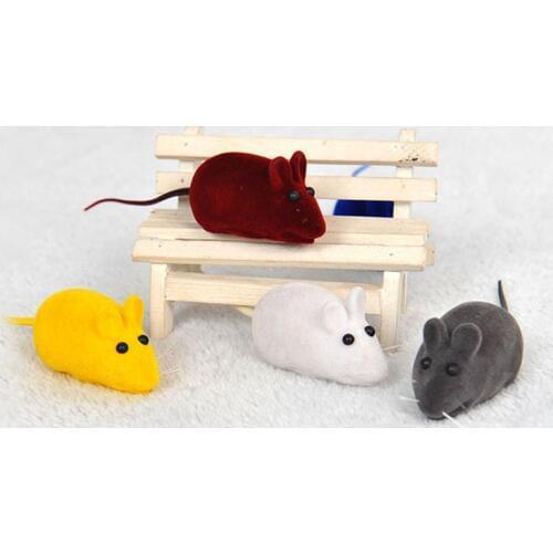 Sale 2Pcs/Set Random Color Pet Cat/Kitten/Dog Funny Toys False Sound Mouse Rat Squeak Noise