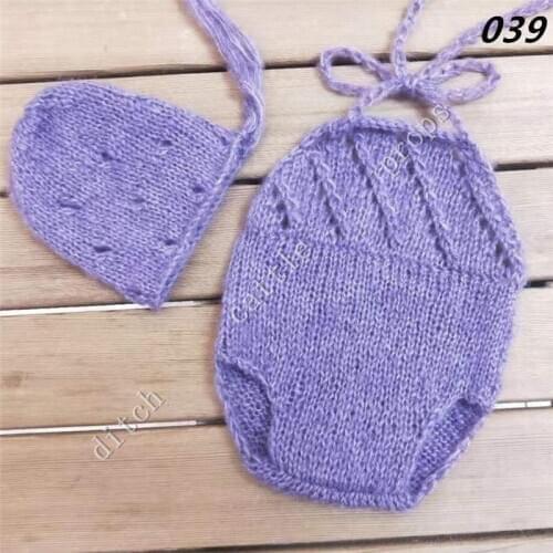 Newborn Photography Props Mohair hat +Pants Handmade Baby Clothing