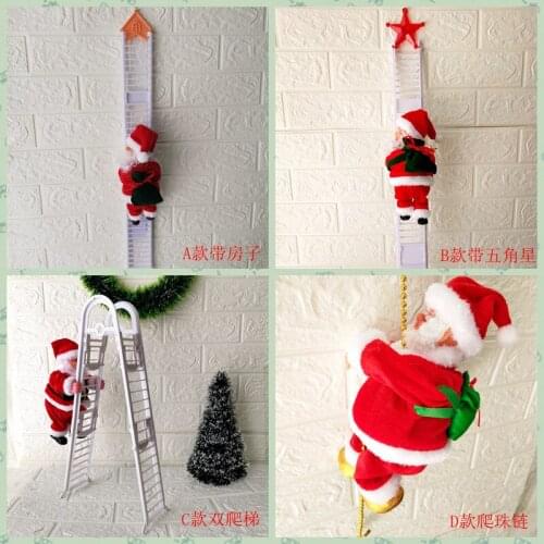Christmas decorations creative electric ladder Santa Claus childrens gift decorations Christmas hanging decorations pendant