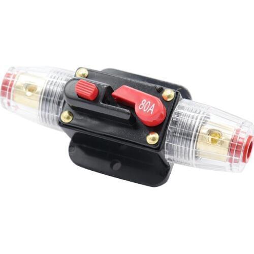 12V 80A Resettable Fuse Circuit Breaker Auto Protector for Audio System Overload Protection
