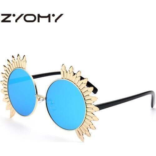 Q Retro Round Classic Vintage Sunglasses Shades Brand Designer Metal Frame Women Men Sun Glasses Fashion Driving Eyewear UV400