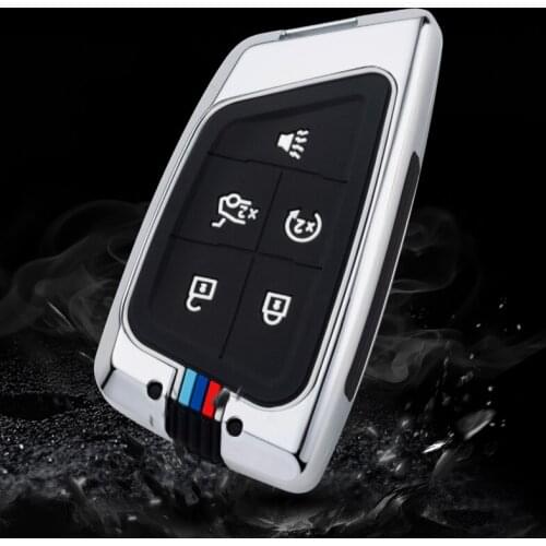 Luminous Remote Car Key Case Shell Cover Holder Keychain For Cadillac CT4 CT5 CT4-V C8 Corvette 2020 2021 Escalade Zinc Alloy