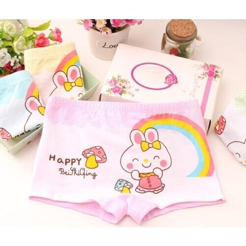 New arrived Girls Underwear Free Shipping Fashion Kids cotton character children short boxer panties 4pcs/lot 2-8year