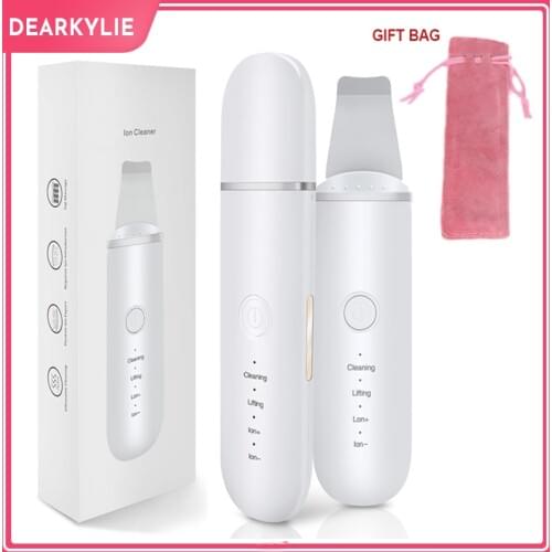 Ultrasonic Skin Scrubber Vibrate Ion Deep Face Clean Machine Facial Spatula Skin Scraper Ultrasound Peeling Shovel Pore Cleaning