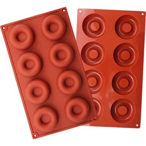 Currently Available Wholesale 8 Even Circle Donuts Silicone Cake Mold Snacks Mode XG187