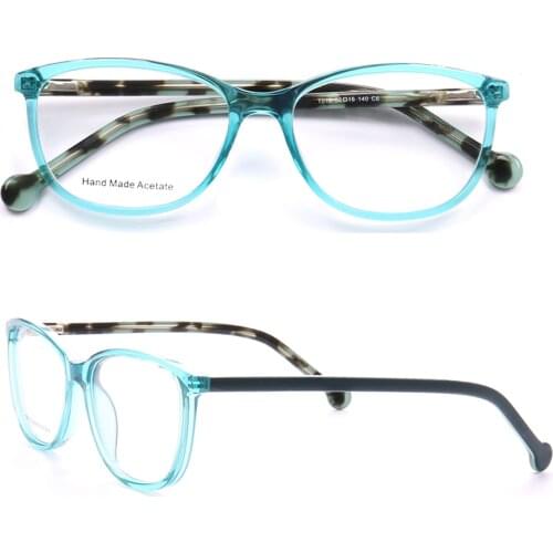 Women Cat eye Glass Frames Men Round Optical Eyeglass Frames Light Acetate Blue Clear Tortoise Fashion Prescription Spectacles