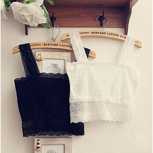 Women Sexy Stretchy Strap Lace Top Bandeau Bra Crop Summer Bustier Camisole