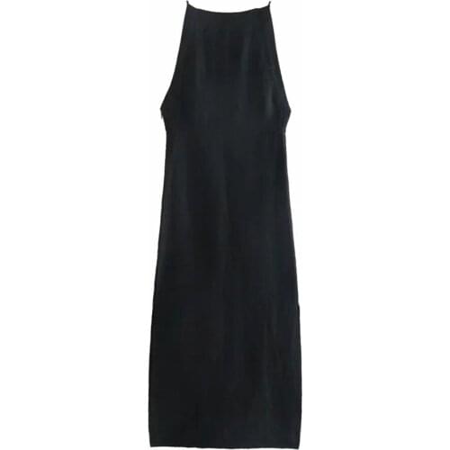 XEASY 2021 New Summer Women Vintage Cotton Linen Black Dress Female Elegant Sexy Casual Party Sling Dress Backless Long Dresses