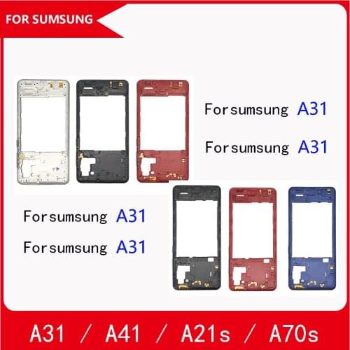 20 Pcs Middle Frame Housing Center Chassis CoverFor Samsung A21S A31 A41 A70S Bezel Middle Plate Housing Replacement