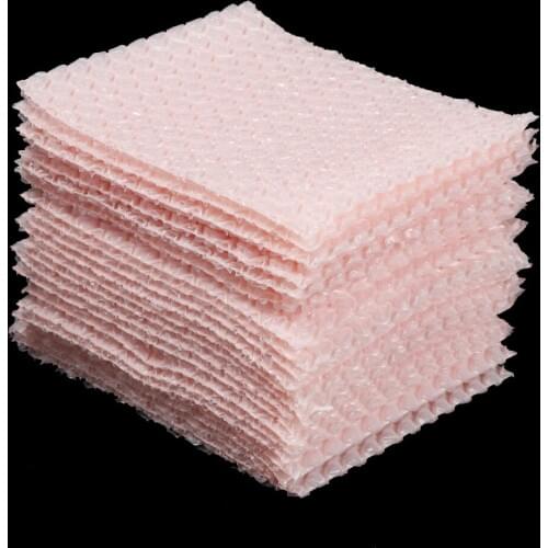 50Pcs 10x10cm Plastic Film Bubble Mailer Bag Bubble Mailers Padded Envelopes for Gift Packaging Shockproof Foam Packing Bags