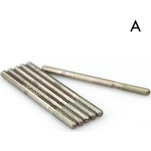 6 pieces Diamond Grinding Head 3mm shaft Mounted Point for Dremel