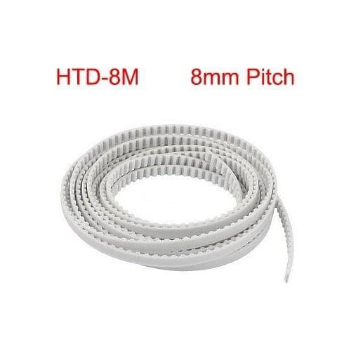 HTD 8M 10mm 15mm 20mm 25mm 30mm Width 8mm Pitch Open Loop End PU Polyurethane Steel Wire Cogged Linear Synchronous Timing Belt