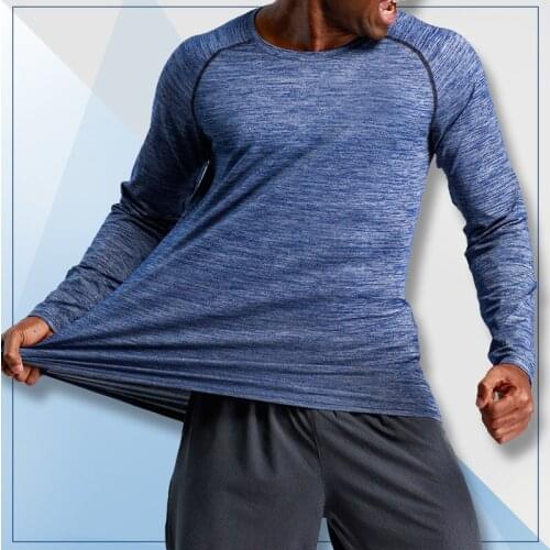 Compression Loose Running Shirt Men Bodybuilding Sport Tights T-shirt Long Sleeve Jersey Men Fitness GYM Tshirt