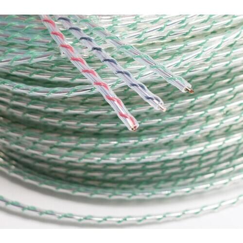 5m Music ribbon single crystal copper silver-plated signal cable power cord speaker cable out diameter 2.5mm Colored wires