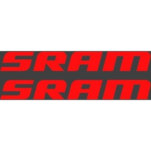 For 2Pcs SRAM Bike Fork Decal Setof2 DH MTB Freeride Downhill Moto Dirt Bumper Windshield Car Styling