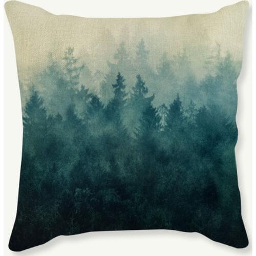 New Hot Selling Nature Forest Landscape Cushions Cover Sofa Decorative Throw Pillows Home Decor Car Chair Pillowcase Almofadas
