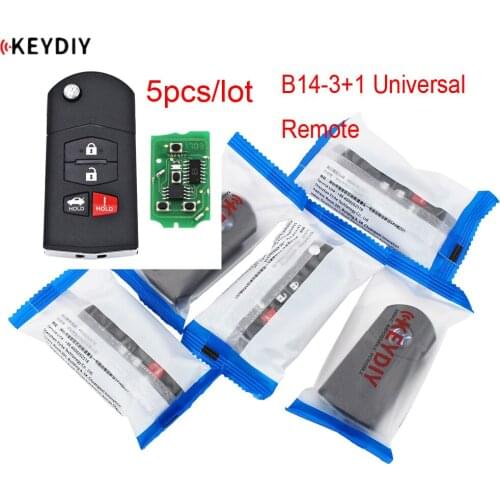 5PCS/LOT, KEYDIY Original Universal B Series Remote Control B14-3+1 KD900K/D900+/URG200/KD-X2 Key Programmer M Style