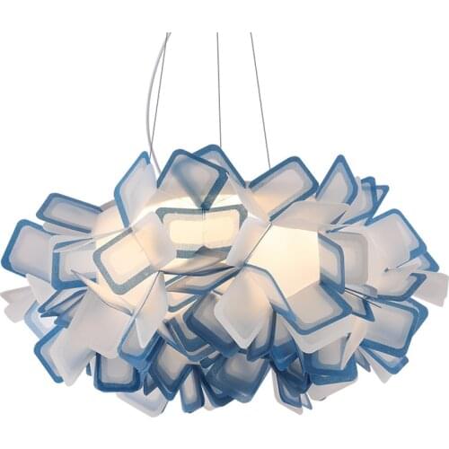 Design Flower Lamp LED pendant lights Ceiling Acrylic Lampshade Flower Shape home decor Hanging Light for Living Room Bedroom