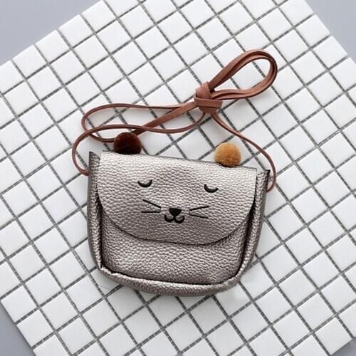 Cute Cat Ear Mini Shoulder Bag Messenger Bag Women Kids All-Match Key Coin Purse Cartoon Lovely Handbags Simple girl Clutch