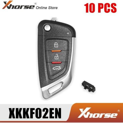 XHORSE XKKF02EN Universal Wired Remote Car Key with 3 Buttons Support Generation or Cloning by VVDI Key Tool and VVDI2 10pcs/lot