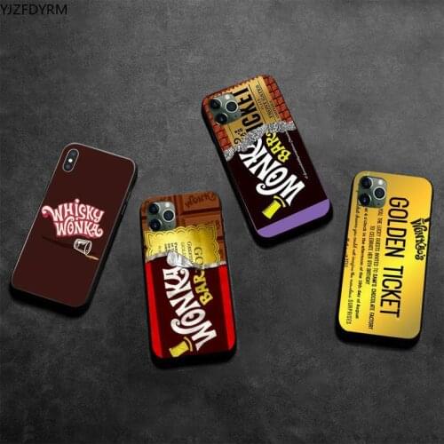 YJZFDYRM Willy Wonka Bar With Golden Ticket Soft Phone Cover for iPhone 11 pro XS MAX 8 7 6 6S Plus X 5S SE 2020 XR case
