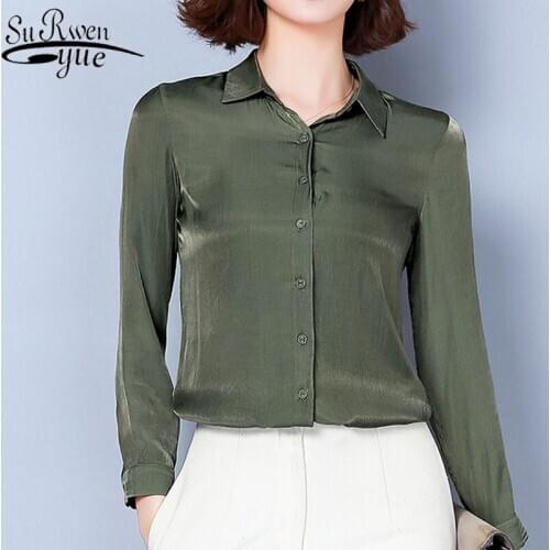 Womens tops and blouses 2021 black long sleeve top solid white tops korean fashion women clothes blusas shirts plus size 8104 50