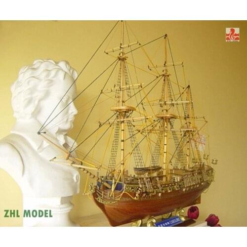ZHL HMS Royal Caroline 1749 Scale 1/50 33'' Wooden Ship Model Kits Scale Model