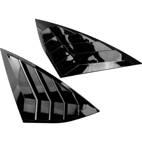 1 Pair Car ABS Exterior Rear Side Window Shutters Louvers Covers Fit for VW Jetta A7 MK7 GLI 2019-2020