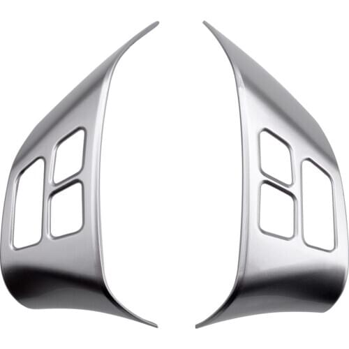 1 Pair Silver Car Steering Wheel Button Cover Trim Frame Sticker ABS Styling Fit for BMW 3 series E90 E84 2010 2011 2012 2013