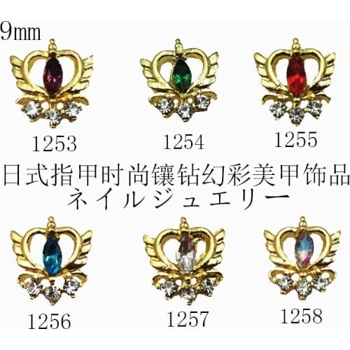 10pcs/lot Korea 3D Alloy Nail Decorations Metal Kawaii Glitter Rhinestone Nail Art Accessories Sailor moon Alloy Nail Parts