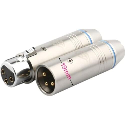 3 Pin XLR Connector Male Female MIC Jack Plug for Microphone Cable Electrical Adapter Audio Cable Red Blue Stainless Steel