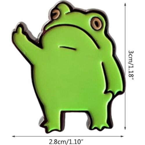 97QE Metal Cartoon Frog Enamel Pin Cute Animal Badge Jewelry Accessories Paint Brooch for Bags Clothes Decoration