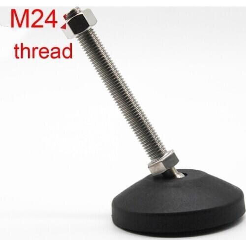 M24 thread screw bolt Nylon universal adjustable feet leveling foot swivel Levelers support leg large base glide machine feet