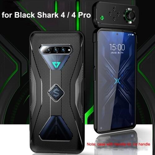 For Xiaomi Black Shark 4 Pro 4 Case Soft TPU Shockproof Heat Dissipation Back Gaming Cover for Blackshark 4 Support Gamepad