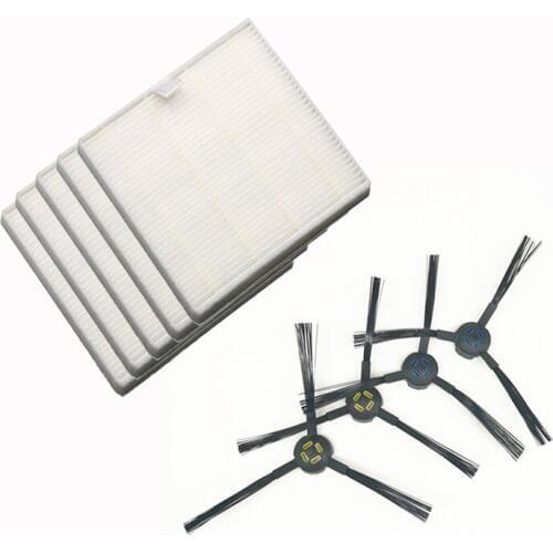 14pcs/lot Hepa filter +siderbrush for ilife V8 V8s X750 X800 X785 V80 Vacuum cleaner hepa filter replacements filter parts