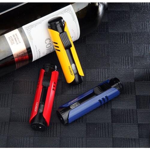 JOBON Powerful Torch Turbo Lighter Metal Windproof Gas Butane Jet Flint Lighter BBQ Cigar Spray Gun Blue Fire Gadgets For Men