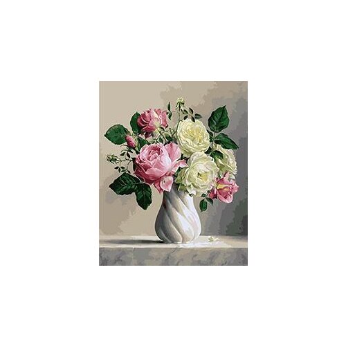 Cioioil-T612 Elegant bouquet DIY painting by numbers 40x50cm Framed Acrylic wall picture for the living room