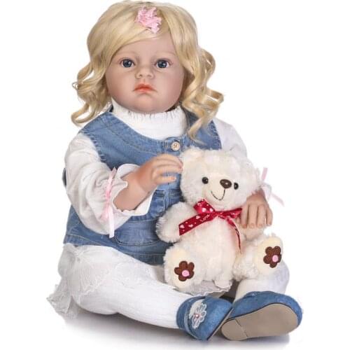 70cm big reborn toddler bebe doll soft silicone vinyl baby dolls like 1 year real baby doll 28inches children gift toys