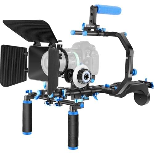 Neewer Film Movie System Kit Video Making System for Canon/Nikon/Sony/other DSLR:(1)C-shaped Bracket+Handle Grip+15mm Rod+Follow