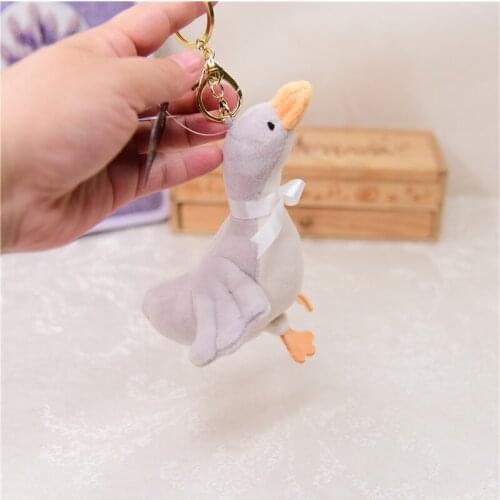 New popular Cute Simulation goose doll plush pendant lovely toy Exquisite Keychain soft Soothing doll christmase birthday gift