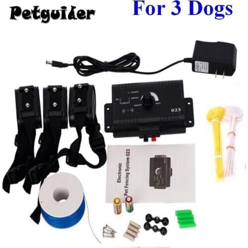 Underground Electric Dog Pet Fencing System InGround Dog Fence Collar Dog Training Shock Collar For 3 Dogs