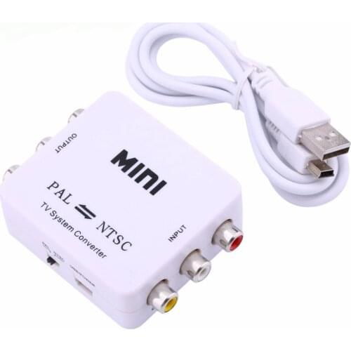 Mini Portable PAL to NTSC or NTSC TO PAL Bi-directional Dual-Way TV Format Video System Converter Composite Connection