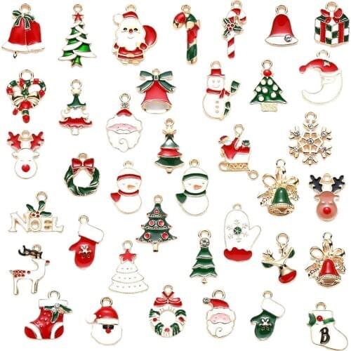 Christmas Charms Pendant Beads for Bracelet Earrings Necklace DIY Jewelry Crafts